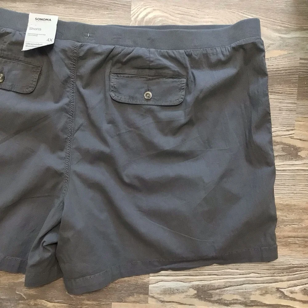Sonoma Captive Gray Easy Pull On Utility Short Ultracomfort Waistband 4X NWT